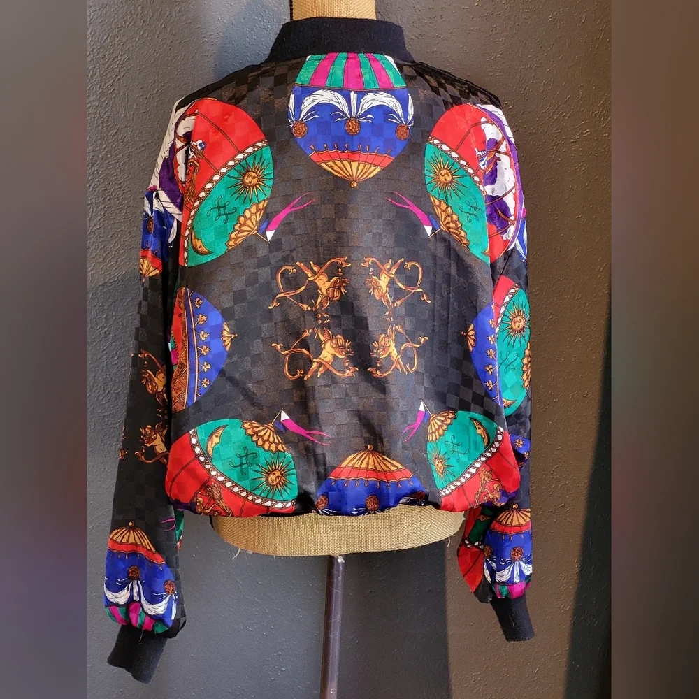 GDT too Vintage 80s Polyester Bomber Jacket One Size